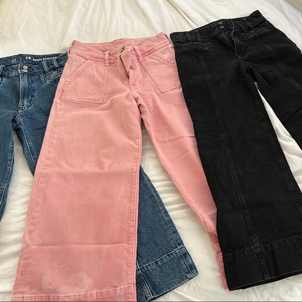 Lot of GAP girls High Stride jeans Pink, Black and Blue Girls Jeans